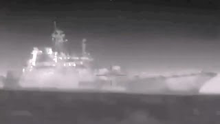 Атака дронов Украины на десантный корабль Цезарь Куников