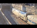 Amtrak Emipre Service In a Trench Entering a Tunnel - AMTK 86 - Washington St, Buffalo NY - 4/11/26