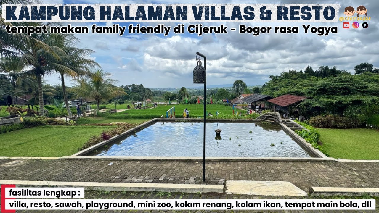 KAMPUNG HALAMAN VILLAS & RESTO TEMPAT MAKAN DI CIJERUK BOGOR DENGAN KOLAM RENANG GRATIS