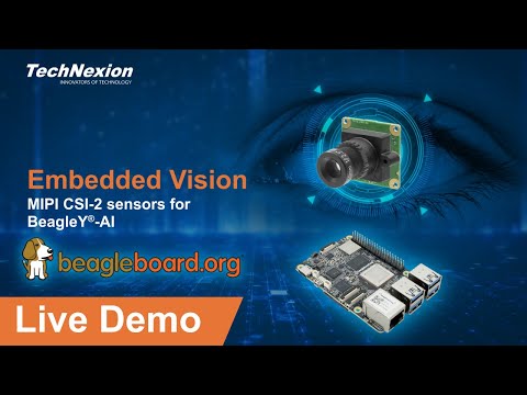 BeagleBoard BeagleY-AI Embedded Vision (camera) Solutions - video from Technexion
