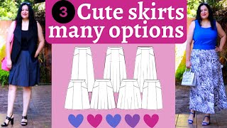 3 Cute skirts! EASIEST pockets in the planet. Many options! Encore (Love Notions)