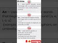 A Tn the articles in English #article #english#englishgrammar#shortsfeed #shorts #viralvideo #short