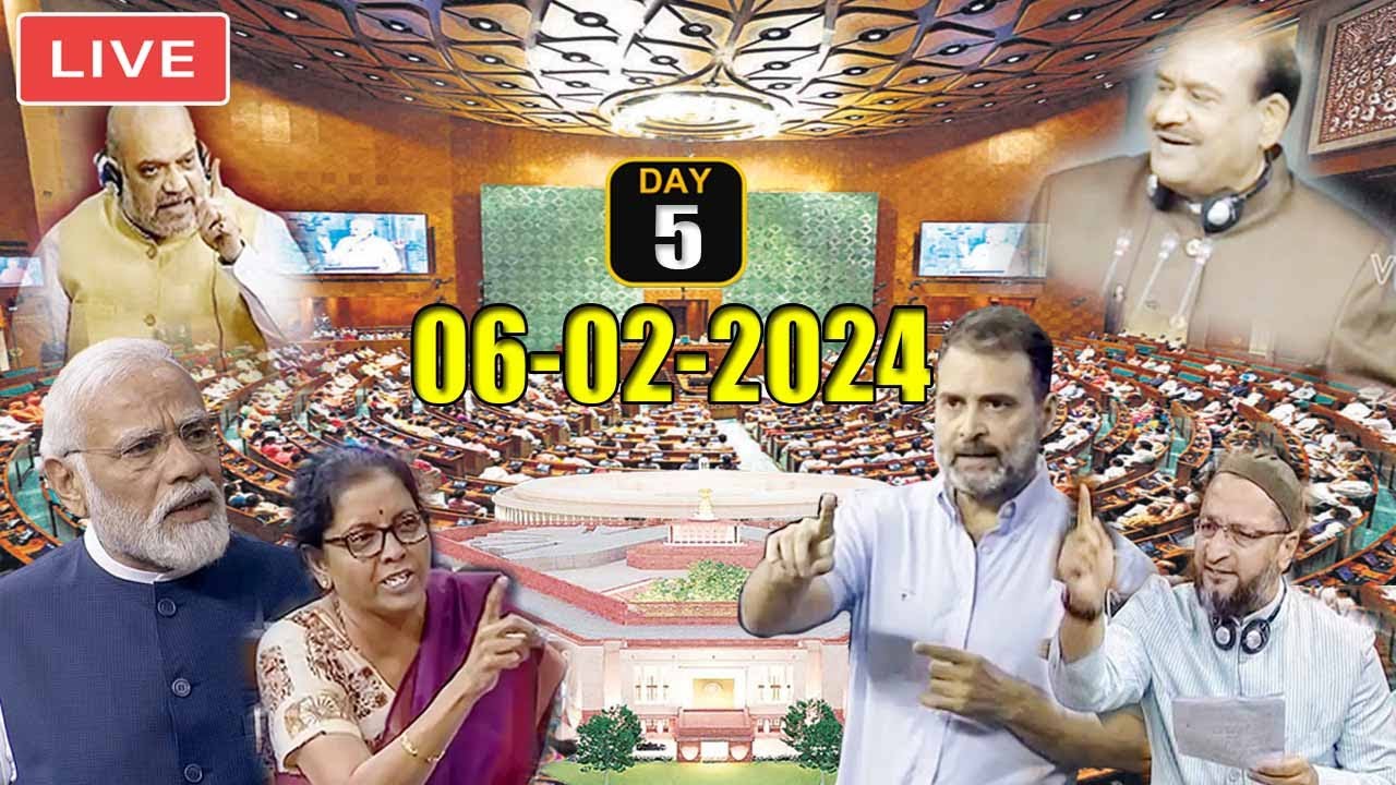 LIVE LOK SABHA : PM Modi Vs Rahul Gandhi in Parliament Budget Session ...