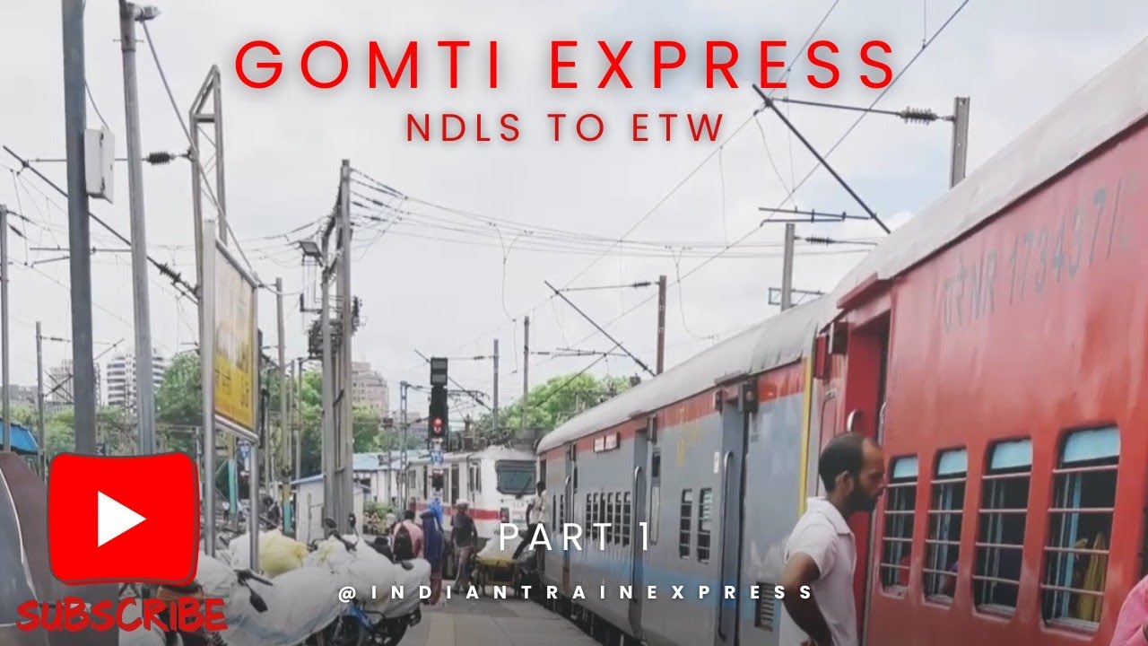 12420 Gomti Express Train Journey New Delhi To Etawah Journey Part 1 ganga-gomti-express-got-dual-emd-wdp4d-loco-acceleration-youtube