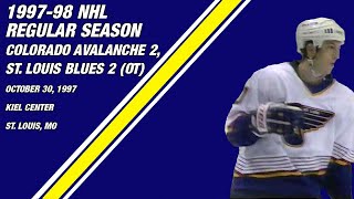 Colorado Avalanche 2, St. Louis Blues 2 Ot October 30, 1997