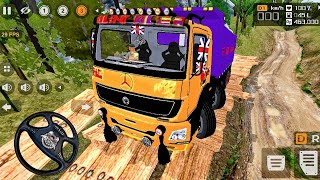 🚛12 Wheeler Bharat Benz 8×8 Tipper Truck Muddy Offroad Driving | Bussid Truck Mod Update 2026