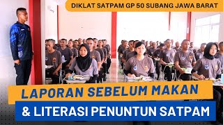 TATA CARA DUDUK SIAP SAAT HENDAK MAKAN DAN LAPORAN MAKAN SIANG BERSAMA BACAKAN PENUNTUN SATPAM GP 50