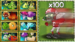 Random 36 Best Pair Team Plants vs 100 All-Star Zombies - Who Will Win? - PvZ 2 Challenge