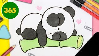 HOW TO DRAW A CUTE Panda KAWAII - how to draw an animal
