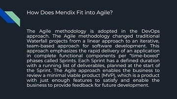 What Development Process Works Best for Mendix?  Why Should I Use the BizDevOps Process?