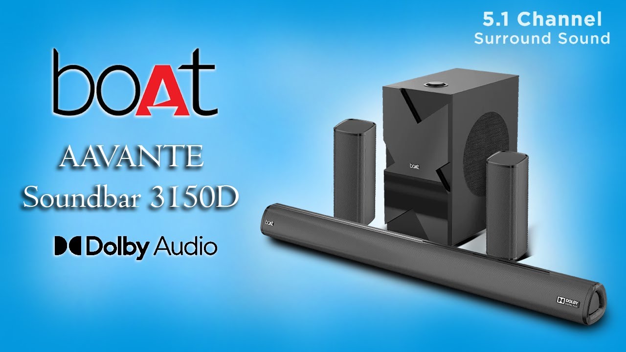 Best Sound Quality Soundbar in india boAt AAVANTE Bar 3150D 5.1 Channel
