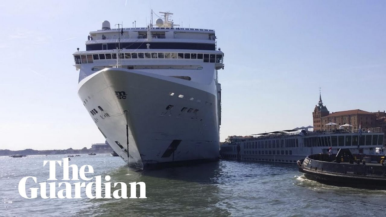 Moment Cruise Ship Crashes Into Venice Dock Video
