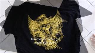 Tutorial Sablon Kaos Manual Tinta Gold dan Silver