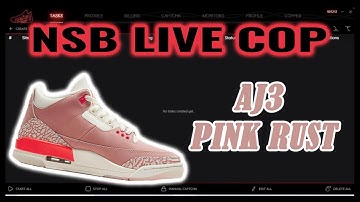 NSB LIVE COP: Air Jordan 3 Rust Pink Drop! NikeShoeBot (May 2021)