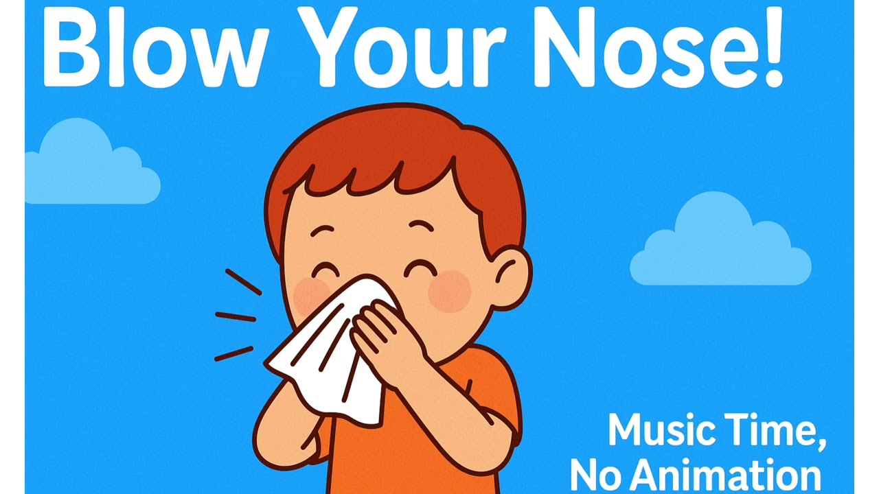 Blow Your Nose! 🤧 | Nose Cleaning Song for Toddlers | Music Time, No Animation