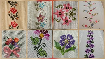 Top 100+ Amazing and Elegant Floral Cross stitch patterns || Charsuti Kerhai Ideas For Everything||