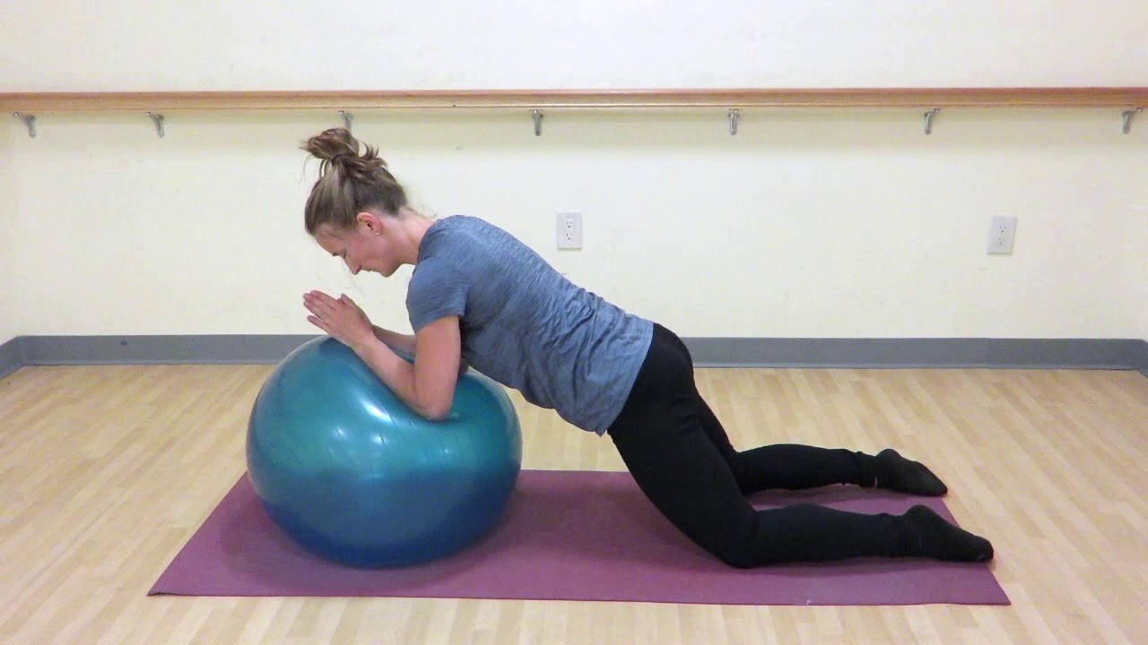 Yoga Ball Body Saw on Knees YouTube