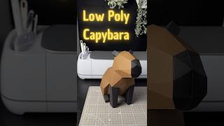 Cute low poly capybara made of paper #capybara #카피바라 #カピバラ #papercraft #paperart