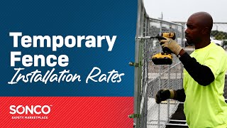 Temporary Fence installation rates | SONCO
