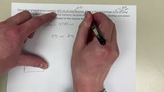 Naplex practice question (level difficulty: easy) - (percent strength, gallon)