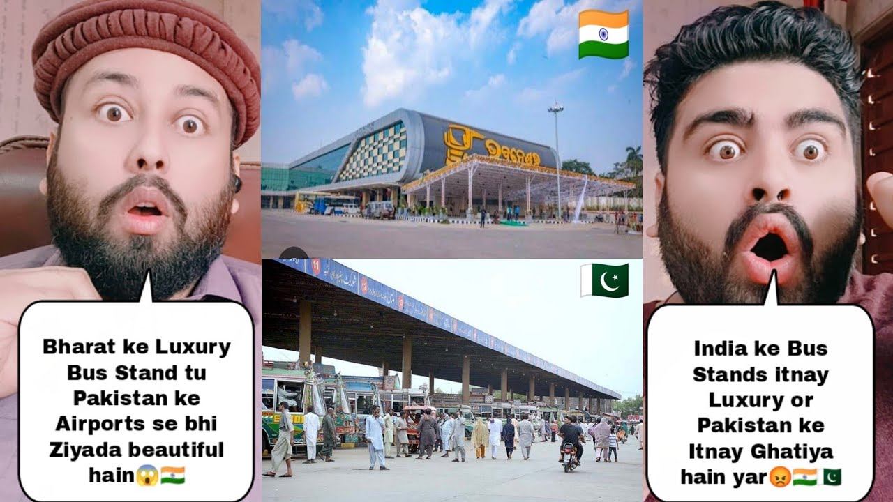 Indian Luxury Bus Stand Vs Pakistani Luxury Bus Stand | Pakistani Reaction 