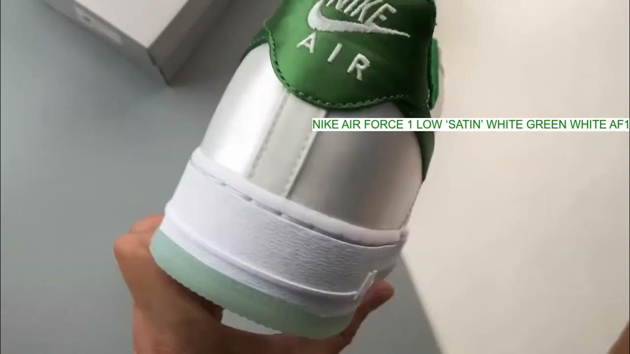 Nike Air Force 1 Low Satin White/Green DX6541-101 Release