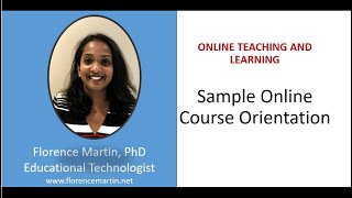 Sample Online Course Orientation