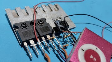 How To Make Heavy Bass Homemade Powerful Amplifier Circuit using Transistor Dual TIP36. dc 12v
