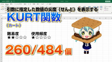 【Excel関数上級編】Excelでグラフの数値を扱う！尖度（せんど）を求めるKURT（カート）関数