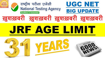 Ugc Net Jrf Age Limit 31 years Latest update by Nta 2021