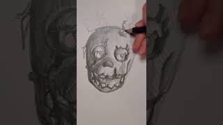 Drawing Springtrap! #fnaf #drawing #youtubeshorts #timelapse #springtrap #fnafdrawing
