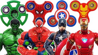 Avengers, Fidget Spinner Go~! Hulk, Spider-Man, Iron Man, Captain America, Transformer, Bumblebee