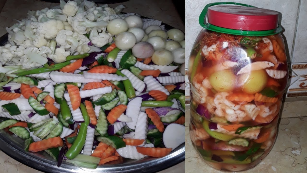 ليه المخلل بيطري ويعفن؟ السر هنا مخلل مشكل بطريقة ناجحه ومضمونه 100% وازاي يعيش معاكي فترة طويلة👌