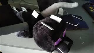 Unboxing Minecraft ender dragon plush