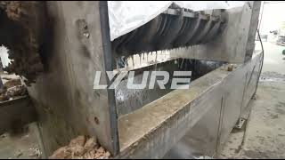 Waste paper pulp dewatering
