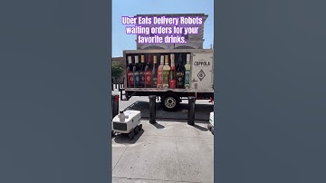 Uber Eats Delivery Robots waiting for orders of your favorite drinks.🇺🇸🤖😜 #ubereats #uber #robot