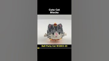 Ball Party Cat W2603-25 Mini Blocks Preview #lego #brick #miniblock #nanoblock #block