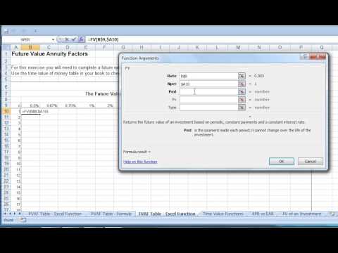 annuity factor table