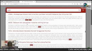 Cara Mencari Kbli Untuk Pembuatan Nib Di Oss