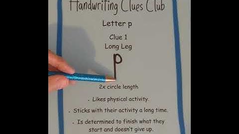 Handwriting Clues Club - letter p