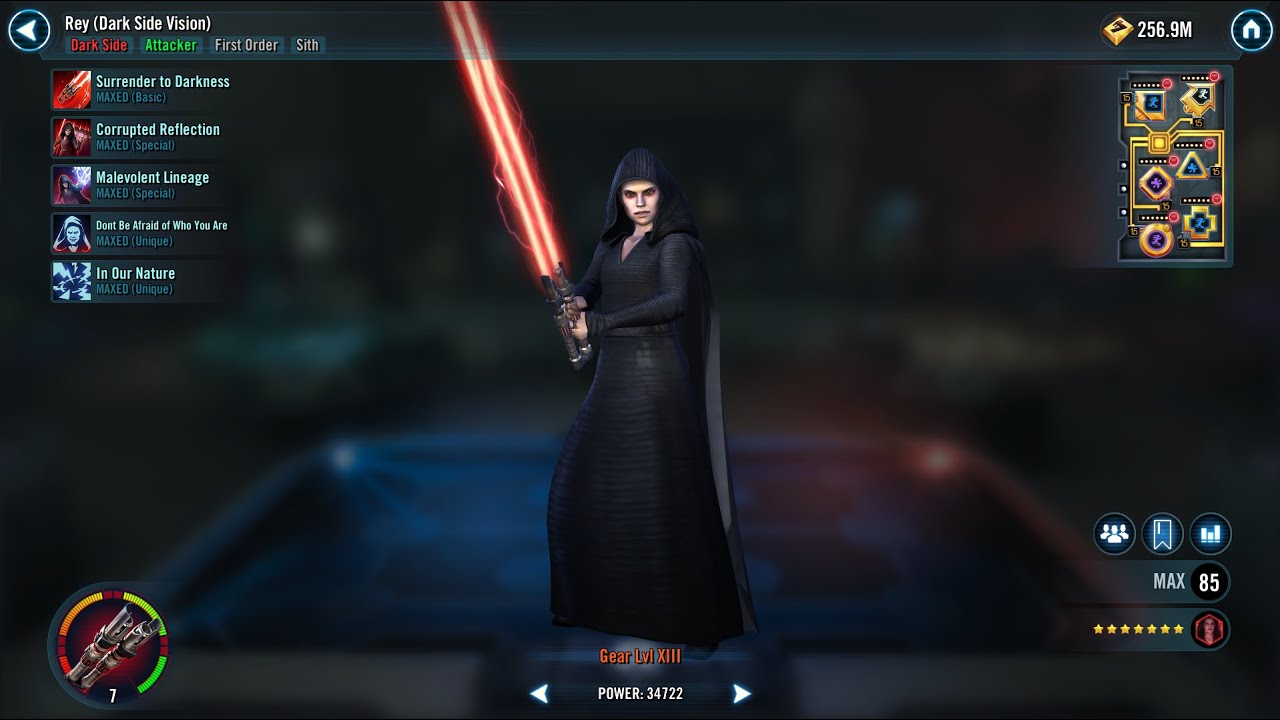 Rey (Dark Side Vision) Relic 7 Unlock + Testing - YouTube