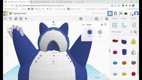 Design a Snorlax in TinkerCAD - no audio
