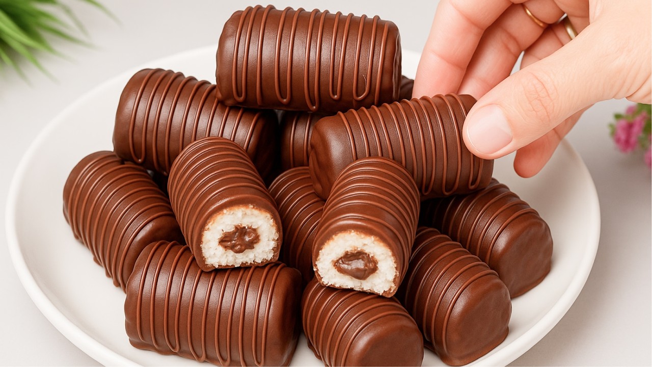 Супербыстрый и простой десерт без выпечки с кокосом за 10 минут! Никаких яиц, никакой муки