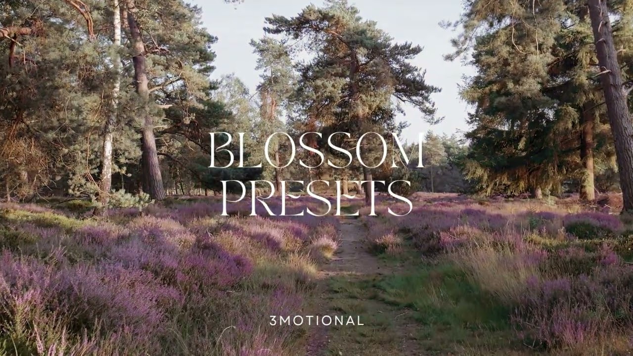 30 Blossom Lightroom Presets for Desktop & Mobile | Bright Floral Nature Editing with Purple