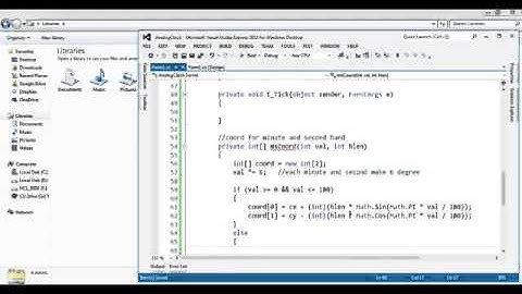 Visual Studio   Analog Clock in C#
