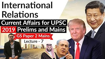 International Relations Current Affairs 2018-19 Lecture 7 - UPSC Prelims 2019 & GS Mains Paper 2
