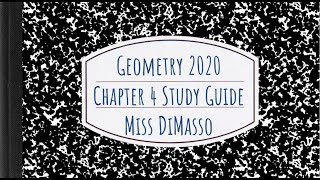 Chapter 4 Study Guide - Triangles & Congruency