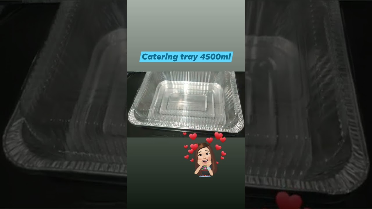 aluminum tray 4500ml with plastic Lid available on shopee 