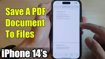 iPhone 14/14 Pro Max: How to Save A PDF Document To Files