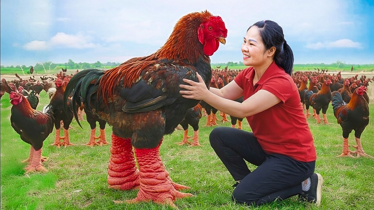 Harvesting Mutated Elephant-footed Chicken & Go to Market Sell | The world's rarest chicken breed